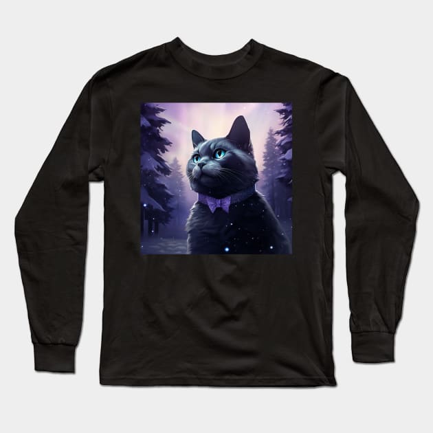 Arctic Chartreux Long Sleeve T-Shirt by Enchanted Reverie